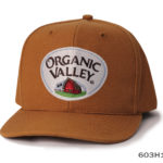 Organic Valley Logo on a Brown Cap