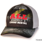 Gray and black color printed cap on plain background