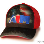 AIM Embroidery American Red Themed Cap