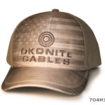 Okonite Cables Embroidery on a Brown Color Cap