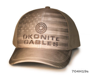 Okonite Cables Embroidery on a Brown Color Cap