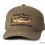 Lehigh River Stocking Association Logo on a Brown Cap