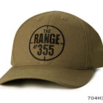 A brown cap with the range at 355 label