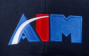 An Aim Embroidered Lettering for Caps Copy