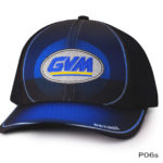 A GVM Embroidered Black and Blue Hat