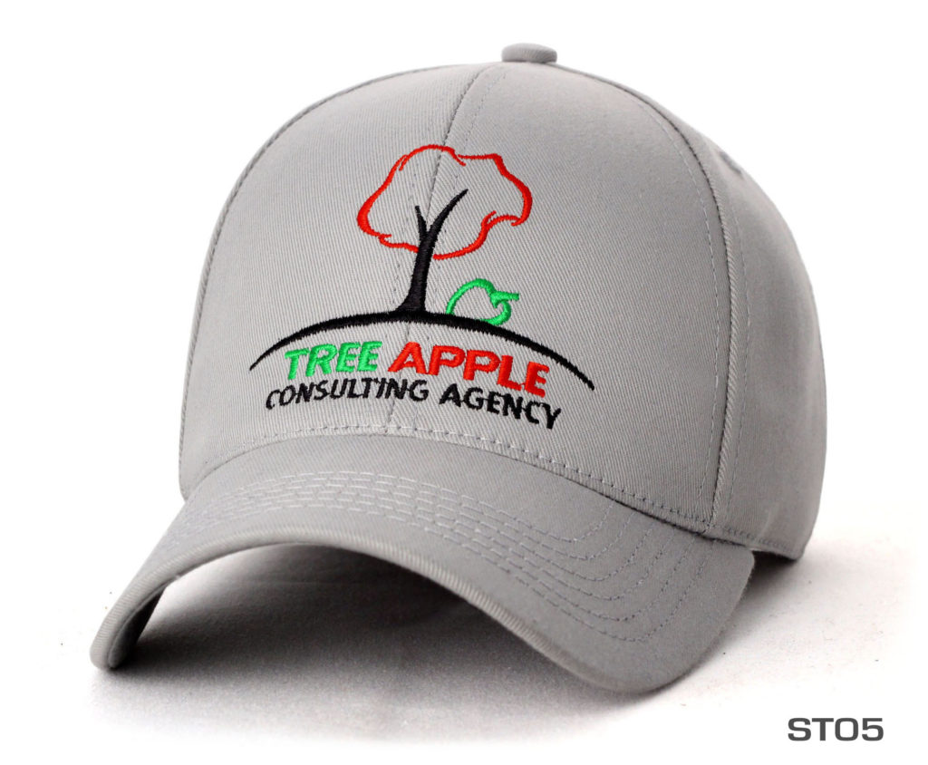 A light grey tree apple consulting agency cap