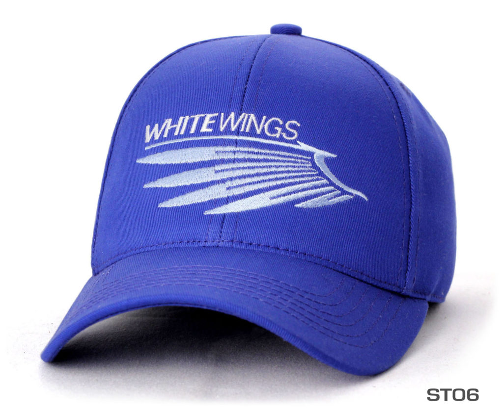 A blue white wings performance stretch cap