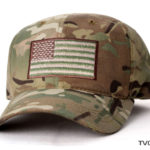 A military camo colored tactical sports cap