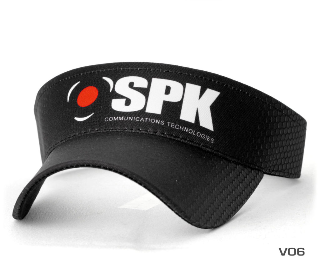 A black SPK Communications technologies cap