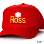 A Ross Embroidered Concrete Inc Embroidered Red Cap