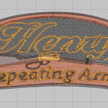A custom embroidery lettering on a cap