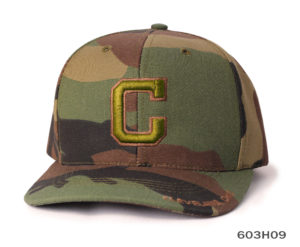 A Camouflage Print Hat With C Wording