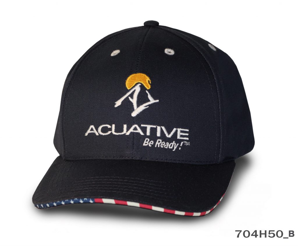 Acuative Embroidered Black Cap