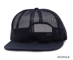 A Black Color Cap With Net Surface