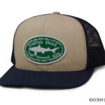 A Dogfish Head Cap With Brown and Black Panel