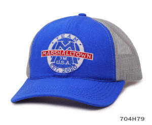 Blue color cap on plain white background