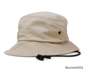 Beige color bucket cap in white background